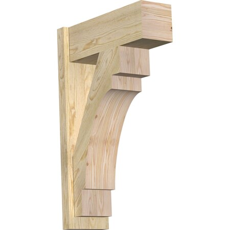 Ekena Millwork Merced Block Rough Sawn Outlooker, Douglas Fir, 8"W x 22"D x 34"H OUT08X22X34MRC05RDF